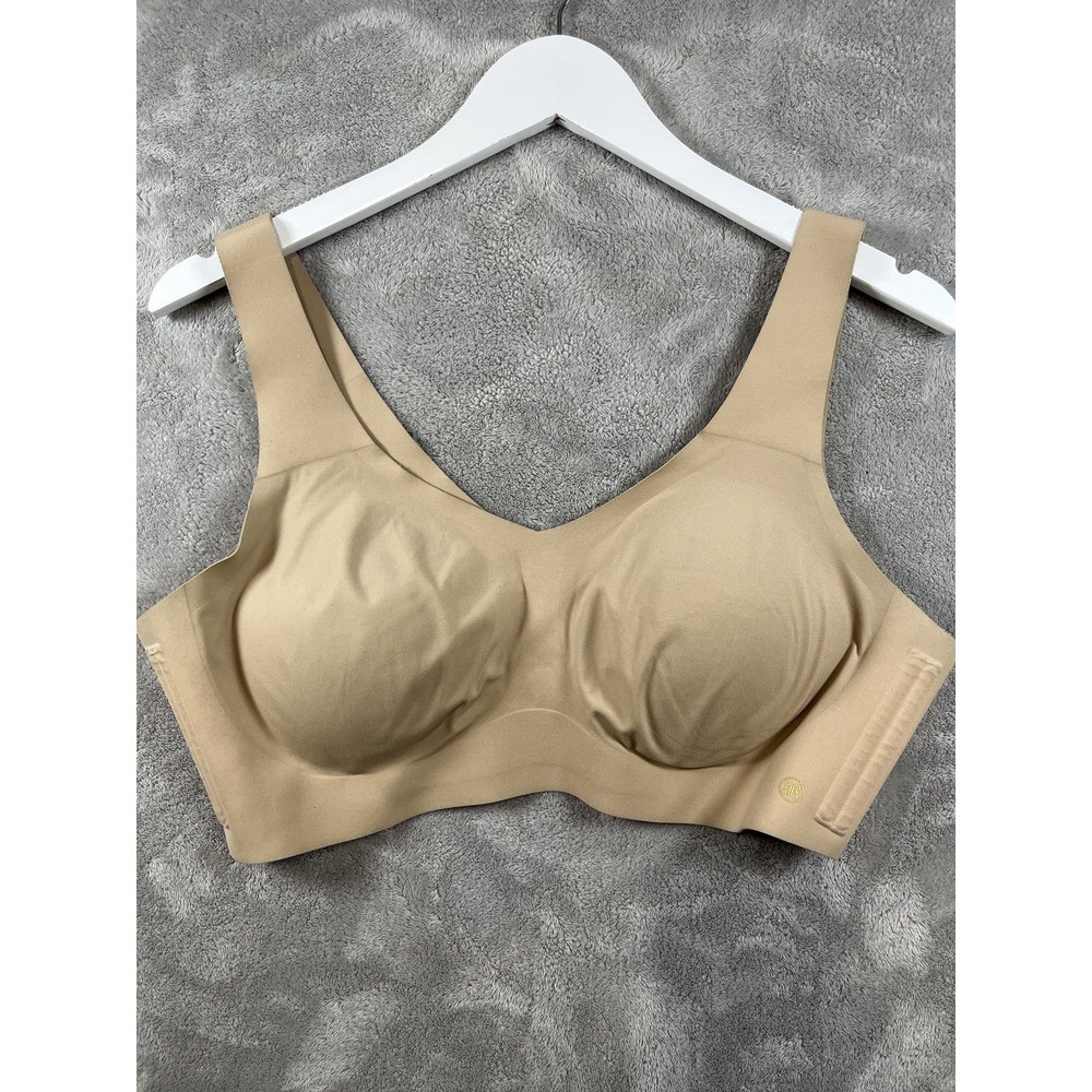 Honey Love Wire Free SoftForm Bra Womens Sz 1X LWBRO101 Beige Pullover Comfort